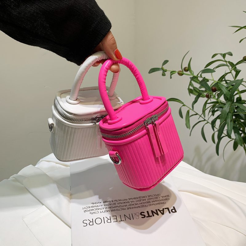 Pinky Crossbody-håndtaske I Læder Til Kvinder - Pink