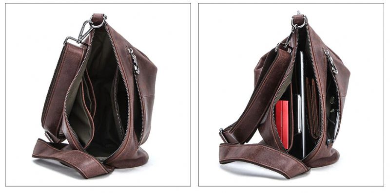 Pinto Crossbody-håndtaske I Læder Til Mænd - Kaffe