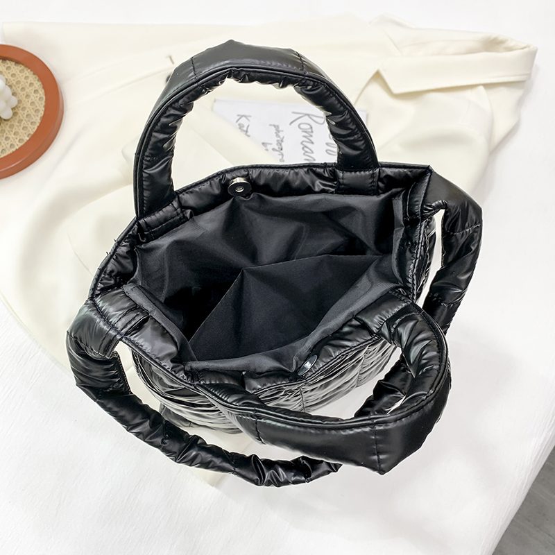 Piroly Dame Designer Large Shoulder Handbag - Sort