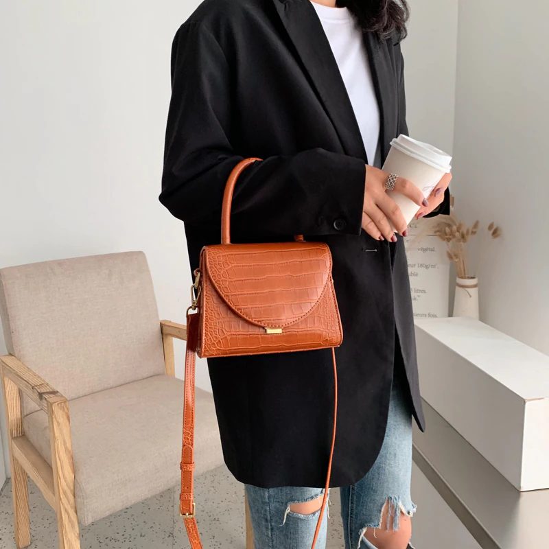 Pirulin Crossbody-håndtaske I Læder Til Kvinder - Brun