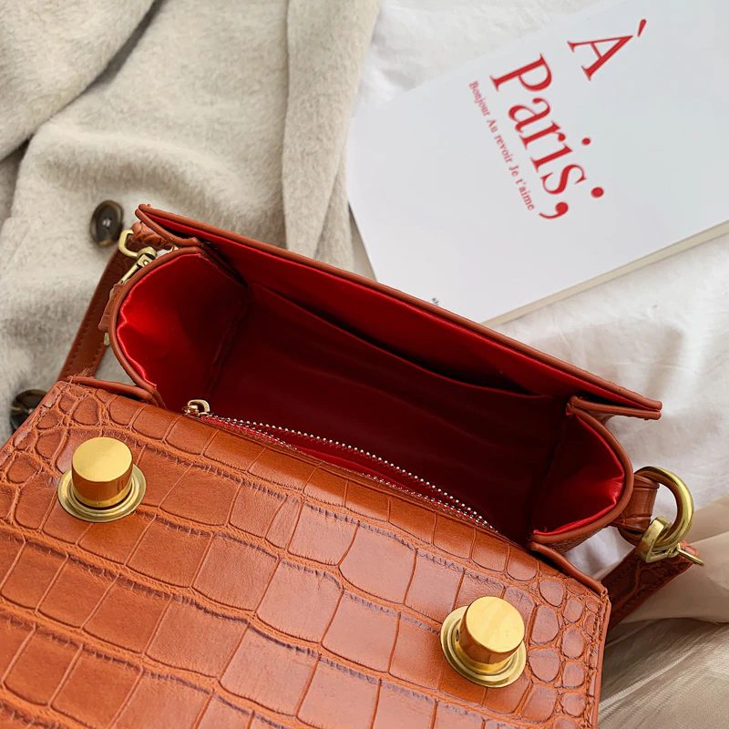 Pirulin Crossbody-håndtaske I Læder Til Kvinder - Brun