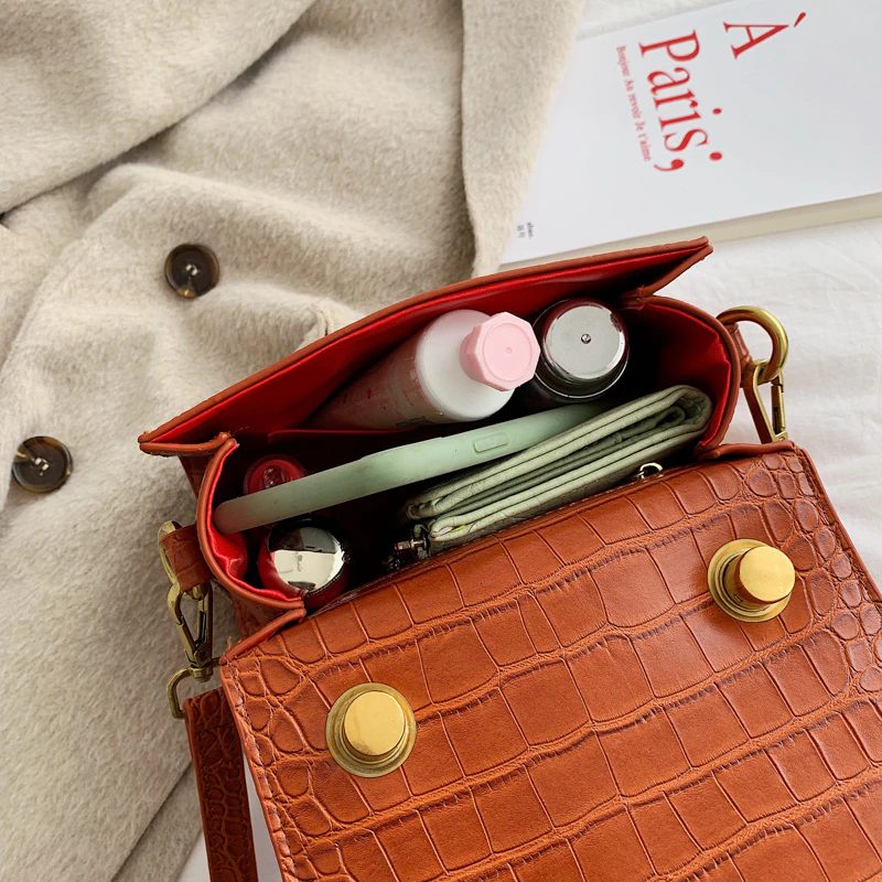 Pirulin Crossbody-håndtaske I Læder Til Kvinder - Brun