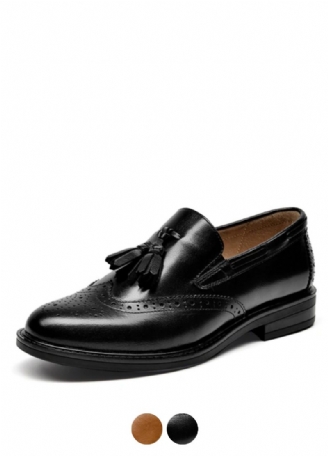 Polaco Slip-on Læder Loafer Sorte Sko Til Kvinder