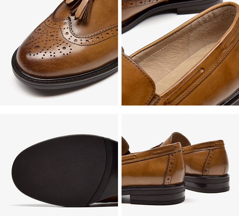 Polaco Slip-on Læder Loafer Sorte Sko Til Kvinder - Sort