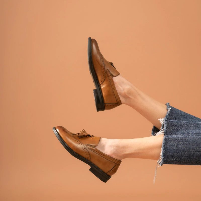 Polaco Slip-on Læder Loafer Sorte Sko Til Kvinder - Sort