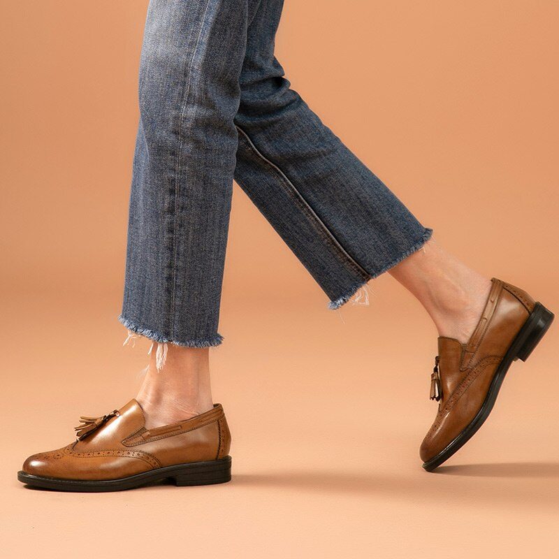 Polaco Slip-on Læder Loafer Sorte Sko Til Kvinder - Sort