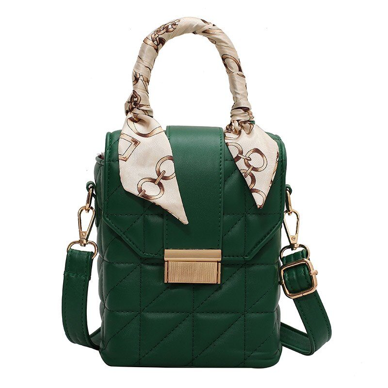 Poly Vinter Mini Crossbody-håndtaske Til Kvinder - Grøn