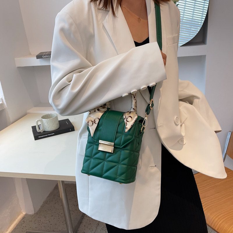 Poly Vinter Mini Crossbody-håndtaske Til Kvinder - Grøn