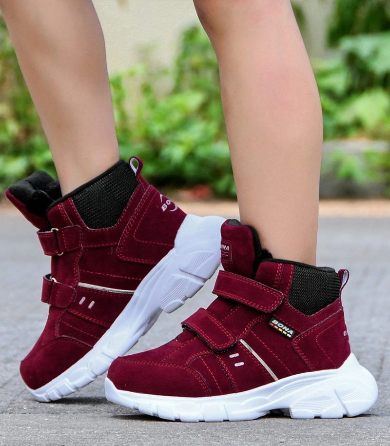 Pons Unisex Varme Sneaker Til Børn - Bordeauxrød