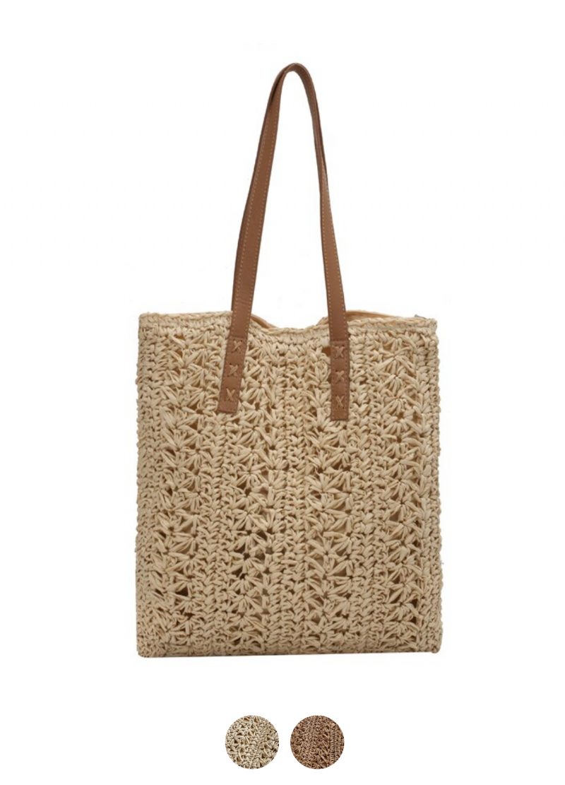 Porte Dame Straw Weave Skulder Håndtaske