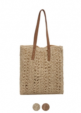 Porte Dame Straw Weave Skulder Håndtaske