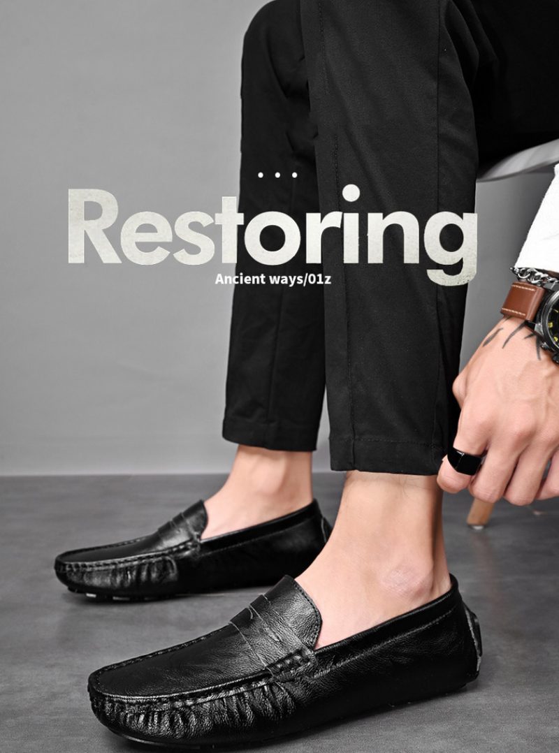 Prete Loafer Dress Sko Til Mænd - Sort