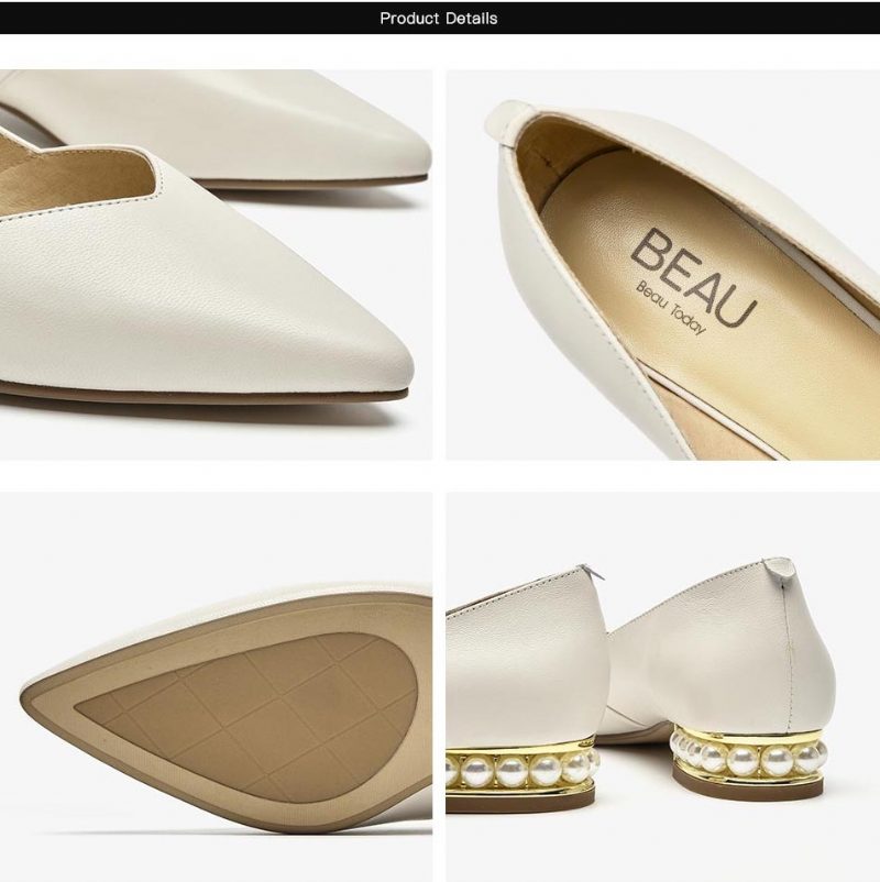 Prusia Flade Sko Til Kvinder - Beige