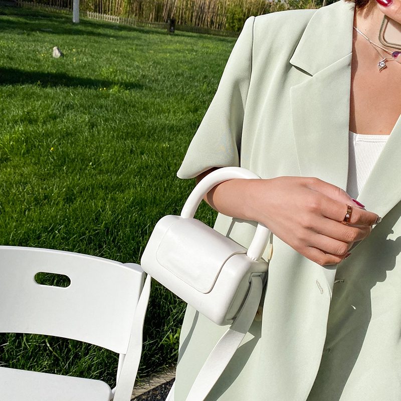 Puig Mini Læder Crossbody Håndtaske Til Kvinder - Blå
