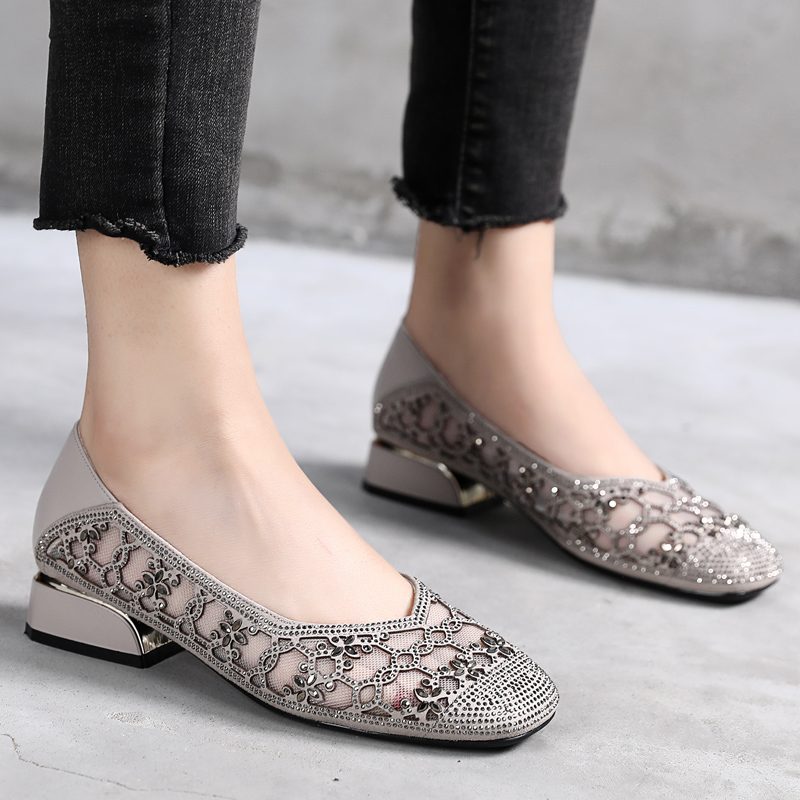 Putin Fashionable Summer Pumps-sko Til Kvinder - Grå