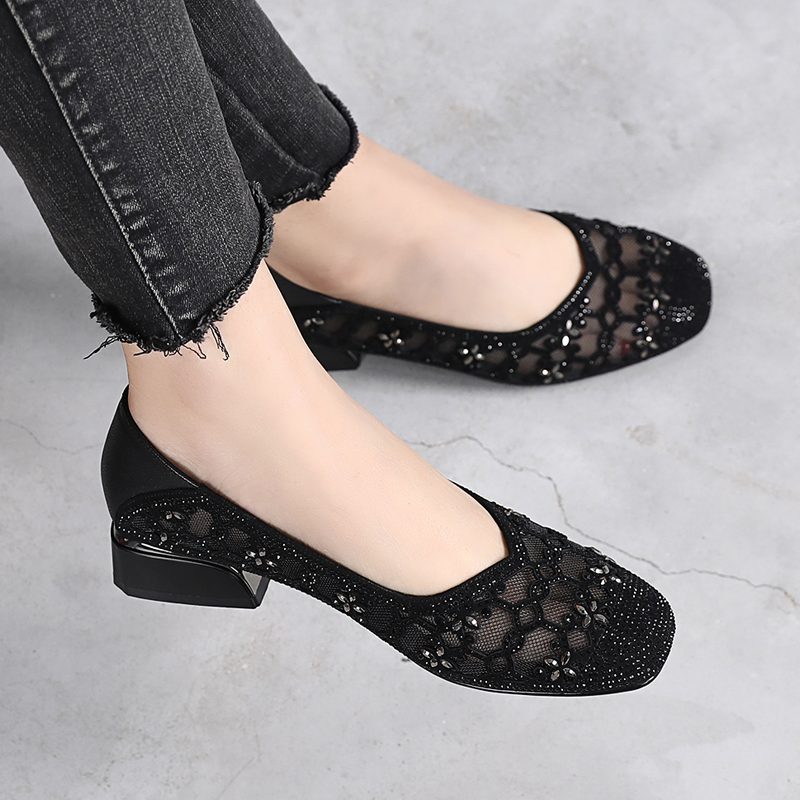 Putin Fashionable Summer Pumps Sorte Sko Til Kvinder - Sort