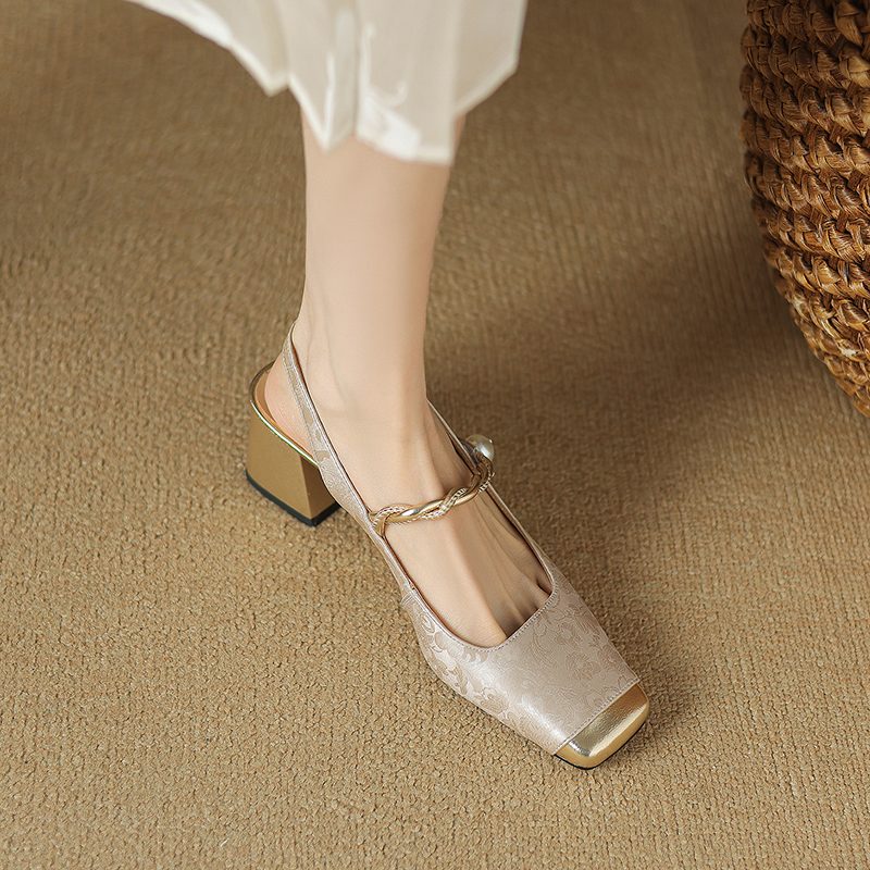 Rafaela Kvinders Square Toe Dress Pumps - Grøn