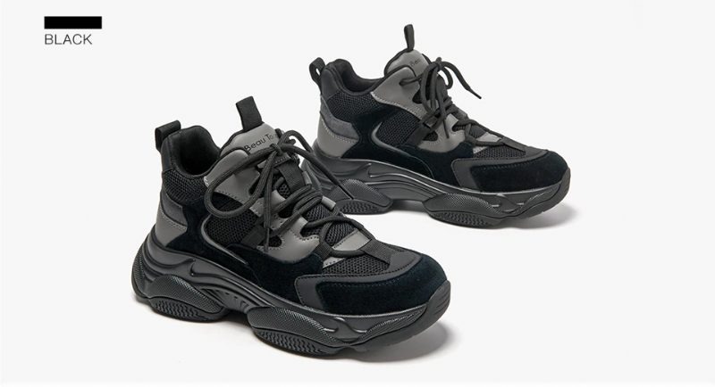 Raguel Mesh-platformsneaker Til Kvinder - Sort