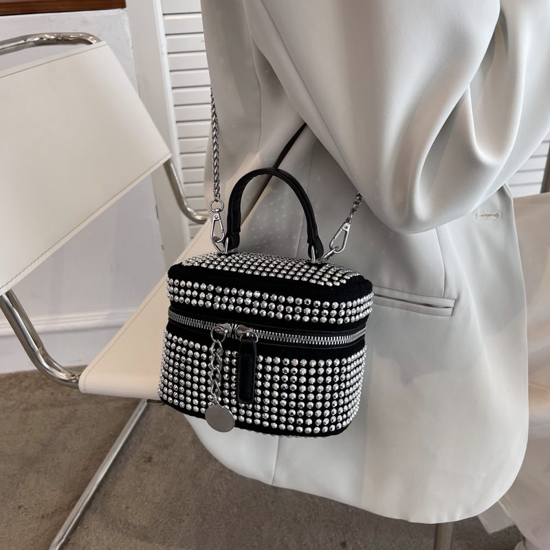 Raibel Luksus Mini Crossbody Håndtasker Til Kvinder - Lille Sølv