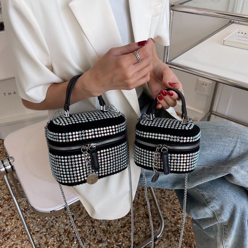 Raibel Luksus Mini Crossbody Håndtasker Til Kvinder - Lille Sølv