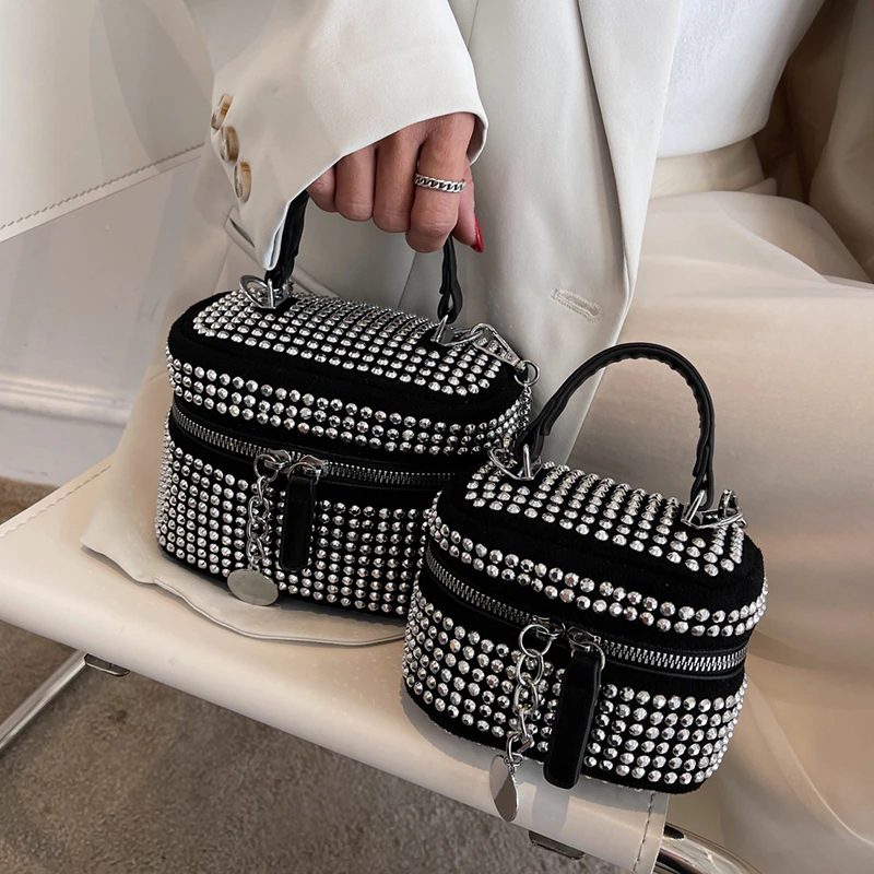 Raibel Luksus Mini Crossbody Håndtasker Til Kvinder - Lille Sølv