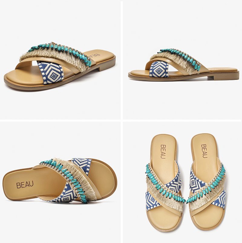 Ranchi Sandal Til Kvinder - Blå