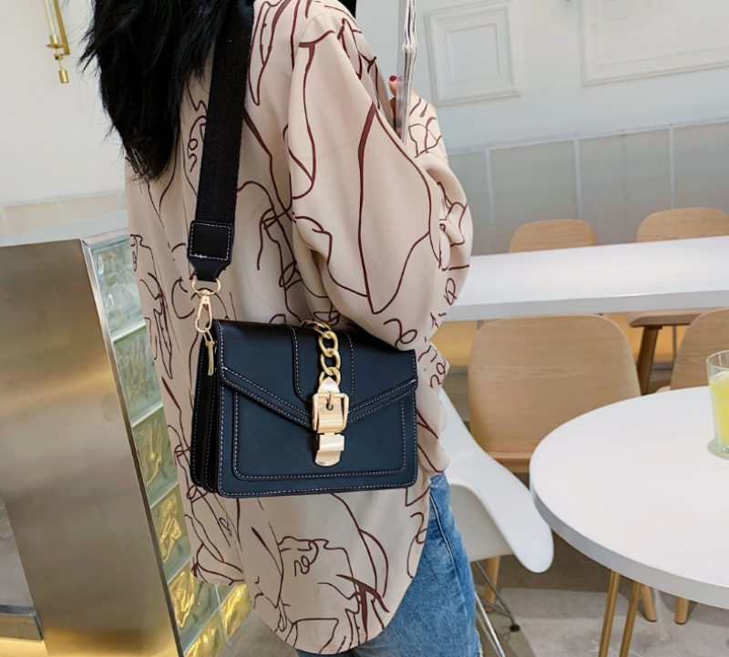 Randa Håndtaske Til Kvinder Small Luxury Chain Læder Crossbody - Grøn