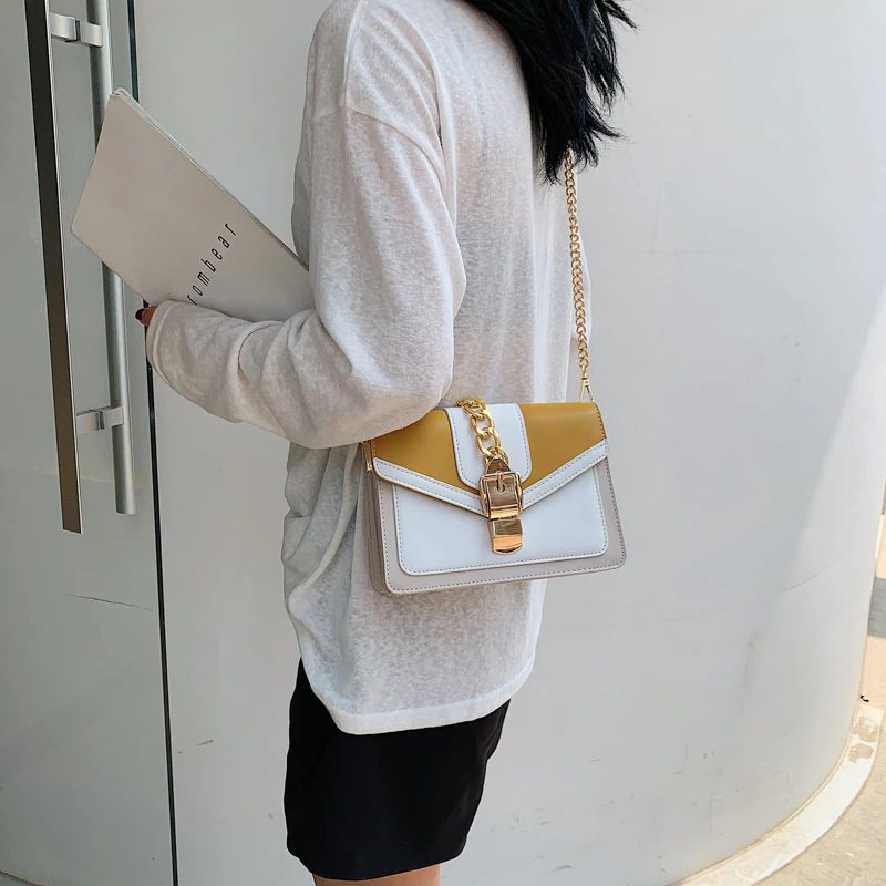 Randa Håndtaske Til Kvinder Small Luxury Chain Læder Crossbody - Grøn