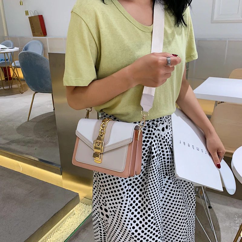 Randa Håndtaske Til Kvinder Small Luxury Chain Læder Crossbody - Grøn