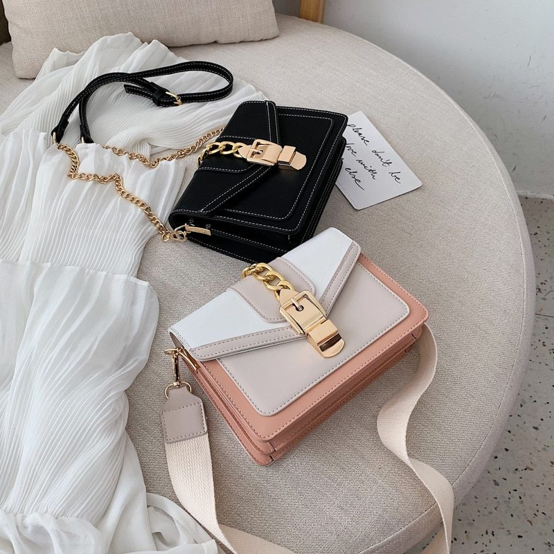 Randa Håndtaske Til Kvinder Small Luxury Chain Læder Crossbody - Grøn