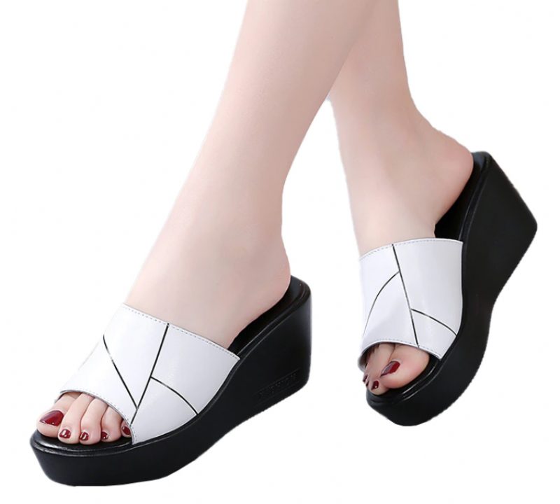 Rayuela Dame Wedges Platform Sandal - Hvid