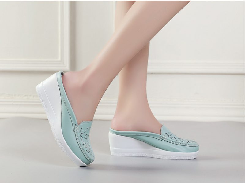 Regina Platform Mule Til Kvinder - Hvid