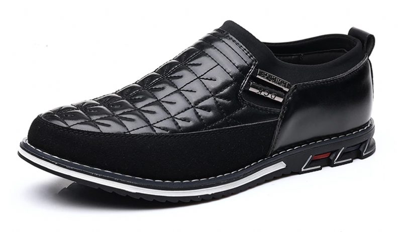 Regnfulde Mænds Loafers Fritidssko - Sort