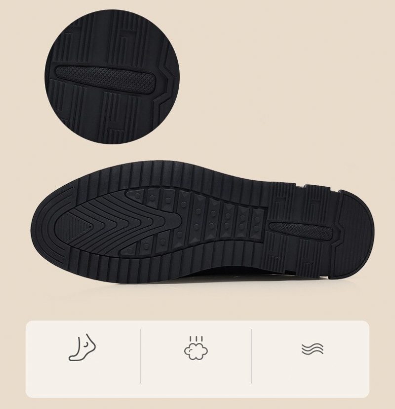 Regnfulde Mænds Loafers Fritidssko - Sort