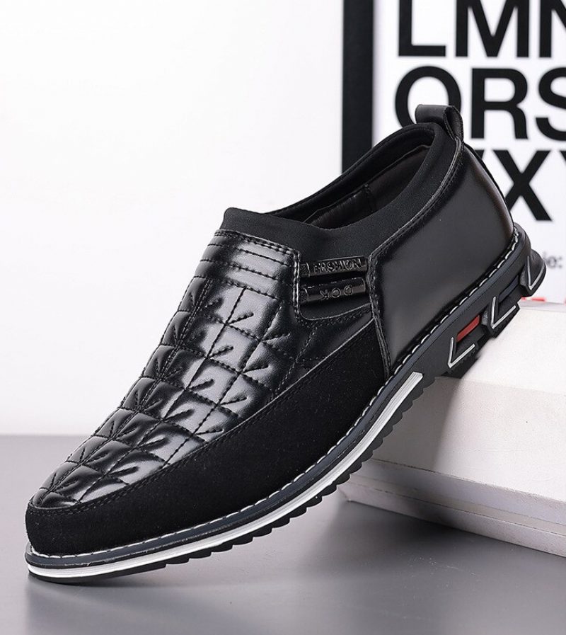 Regnfulde Mænds Loafers Fritidssko - Sort
