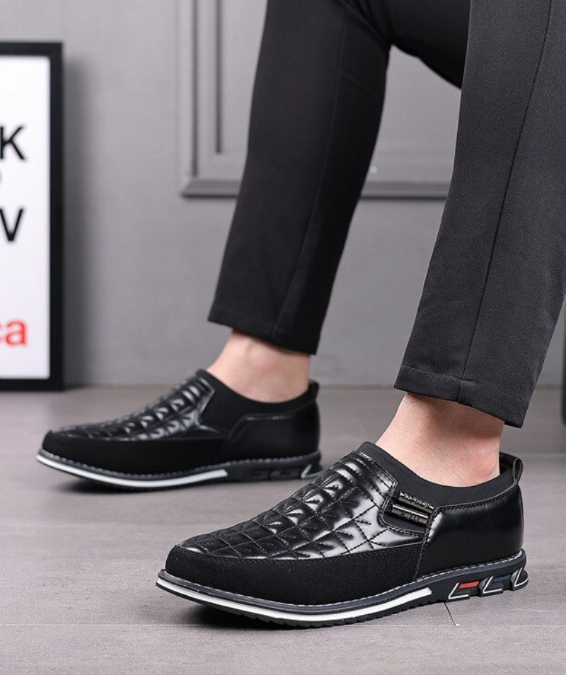Regnfulde Mænds Loafers Fritidssko - Sort