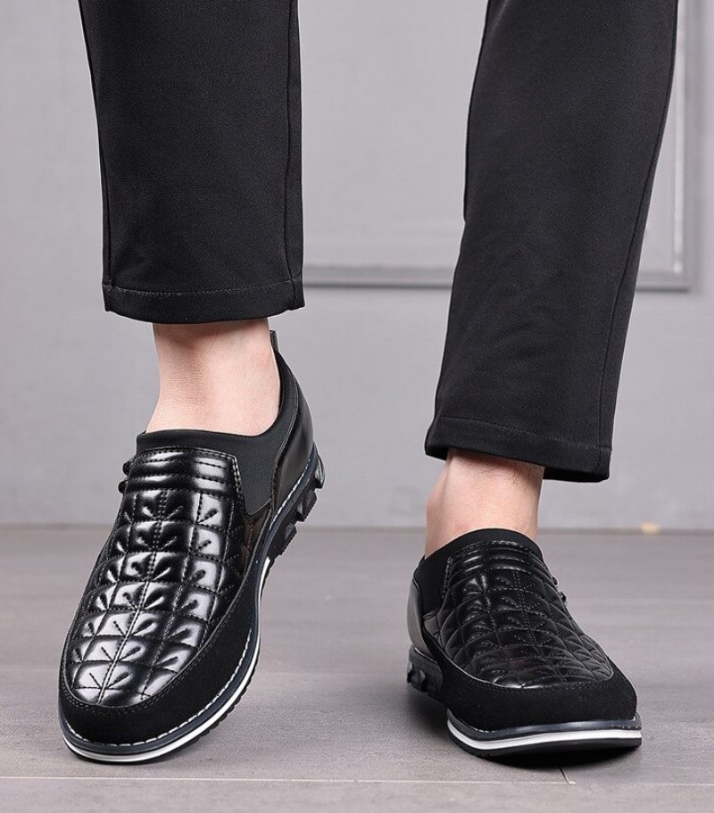 Regnfulde Mænds Loafers Fritidssko - Sort