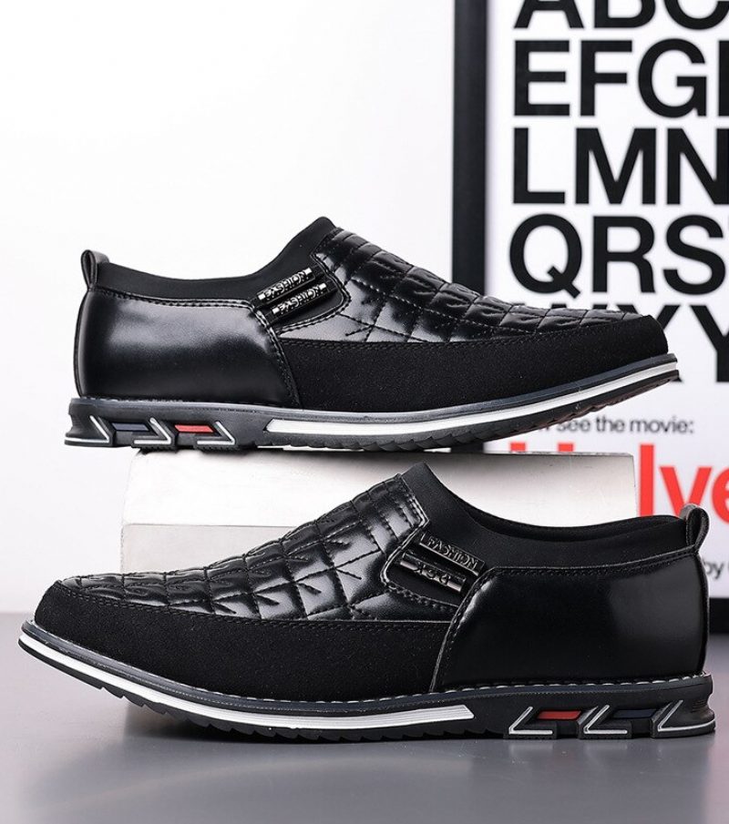 Regnfulde Mænds Loafers Fritidssko - Sort