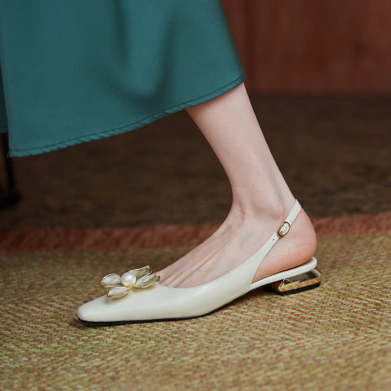 Reina Slingback Pumps Til Kvinder - Gul