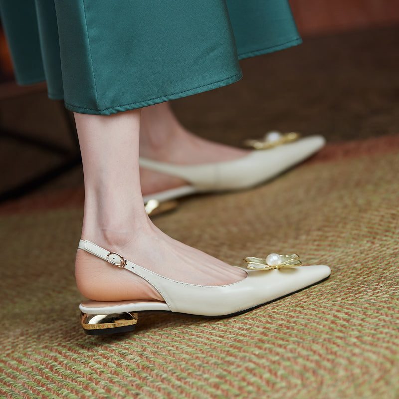 Reina Slingback Pumps Til Kvinder - Gul