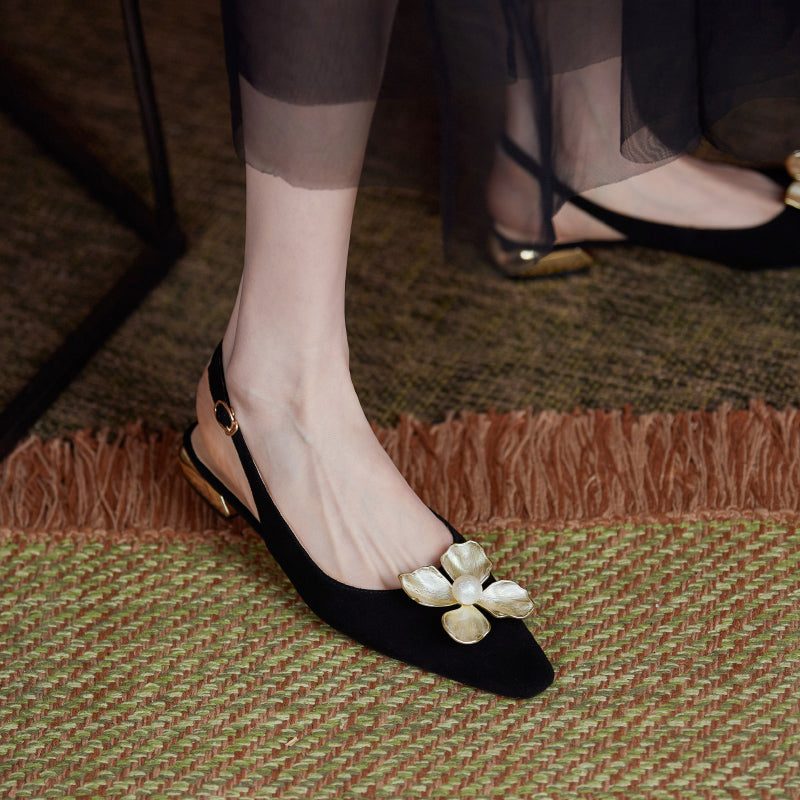 Reina Slingback Pumps Til Kvinder - Gul