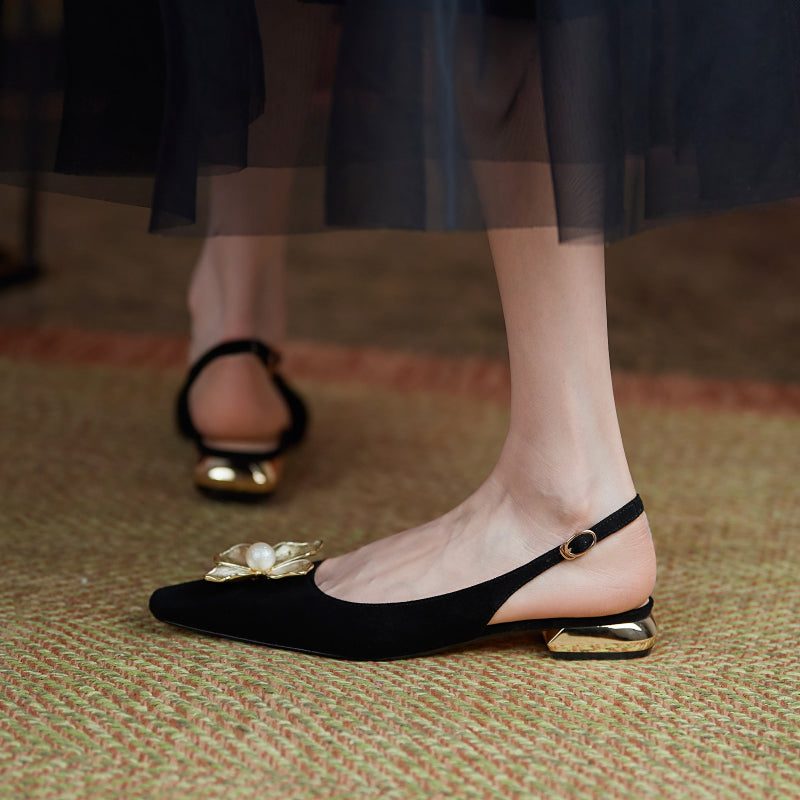 Reina Slingback Pumps Til Kvinder - Gul