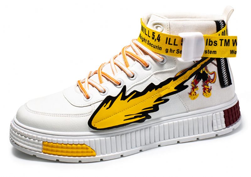 Rhinestone Skateboarding Sko Til Mænd - Hvid