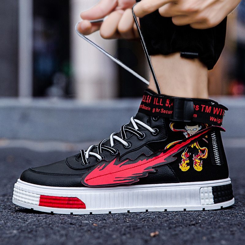 Rhinestone Skateboarding Sko Til Mænd - Hvid
