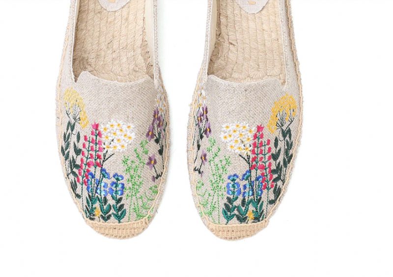 Riani Broderede Espadriller Til Kvinder - Khaki