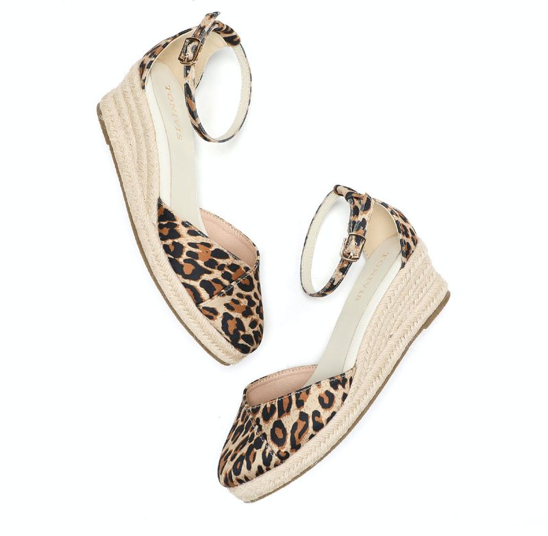 Rita Casual Wedges Espadrilles Til Kvinder - Brun