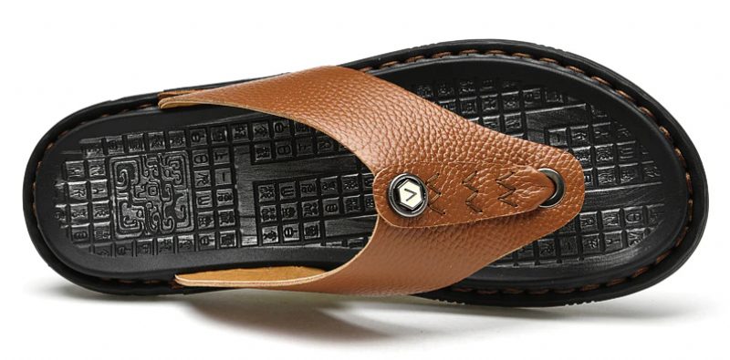 Rivera Afslappede Flip-flops Til Mænd - Kaffe