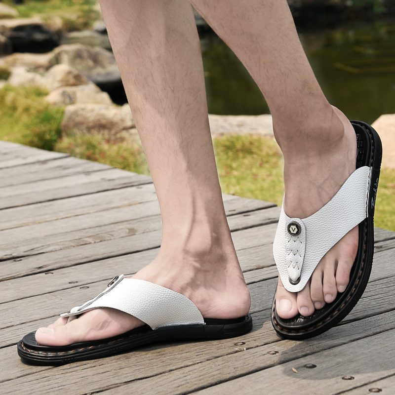 Rivera Afslappede Flip-flops Til Mænd - Kaffe