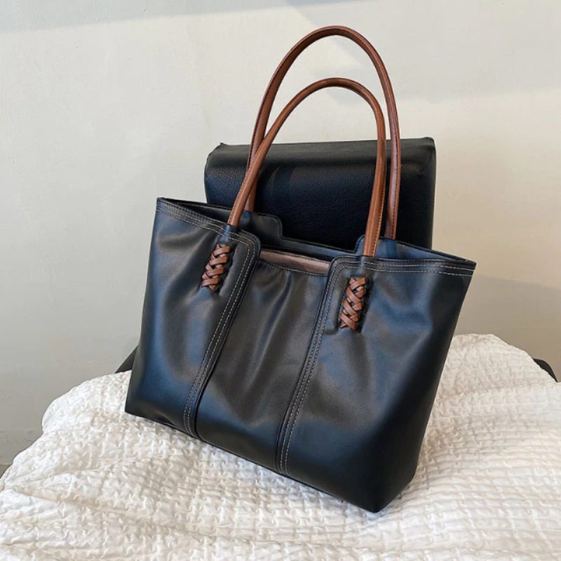 Rizzo Damehåndtaske Designer Luxury High Capacity - Sort