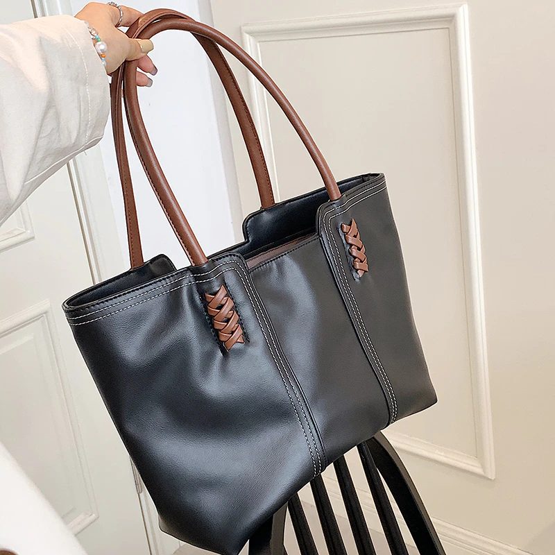 Rizzo Damehåndtaske Designer Luxury High Capacity - Sort